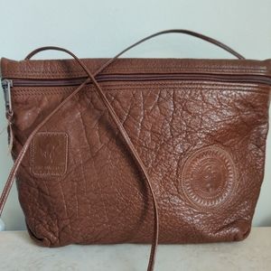 Carlos Falchi Genuine Buffalo Leather Crossbody Bag
